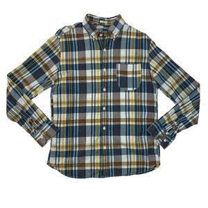 J Crew Shirt Mens M Medium Slim Fit Multi Plaid Woven Button Down Long Sleeve